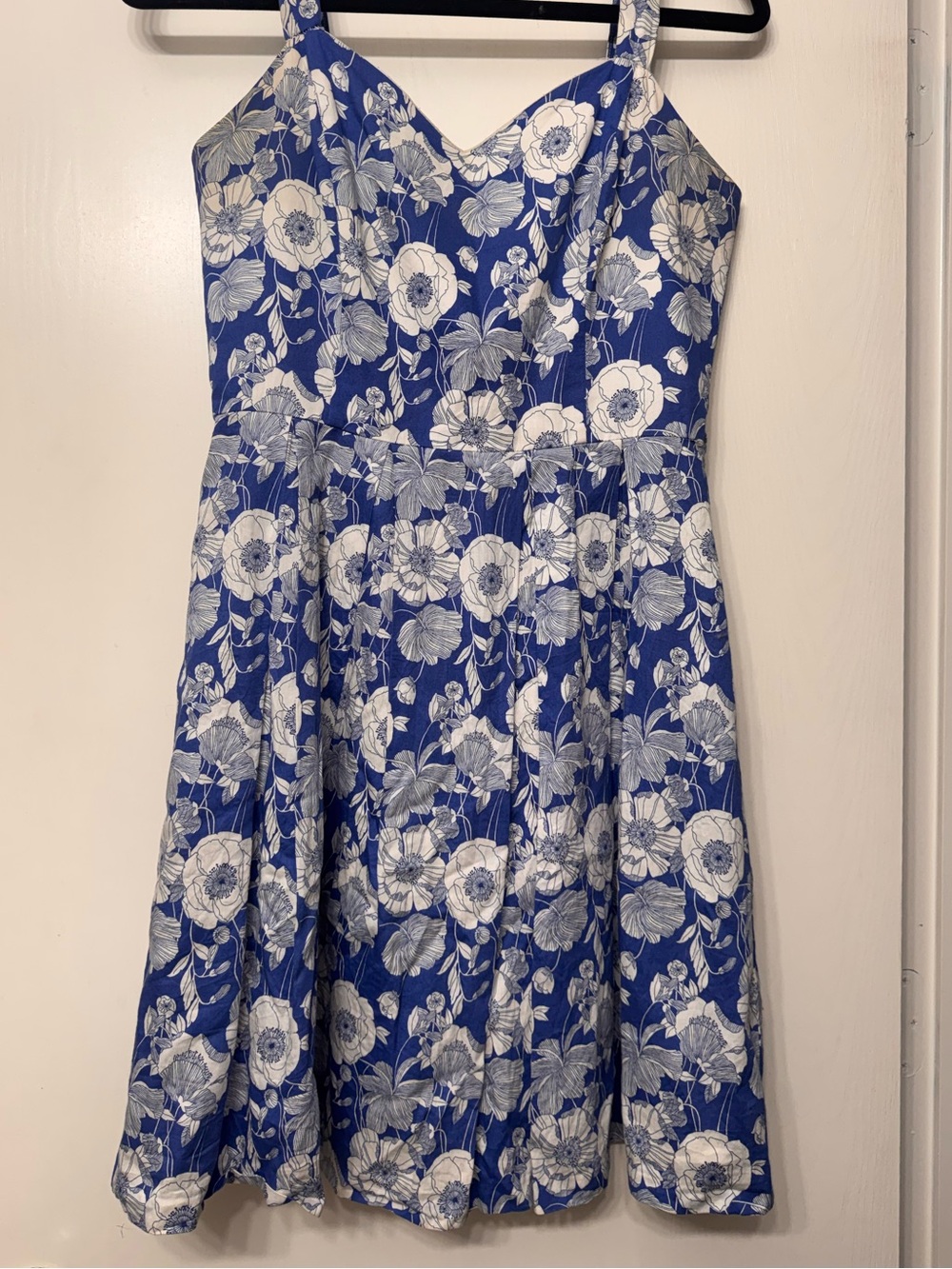 Blue and White Floral Dress size 10